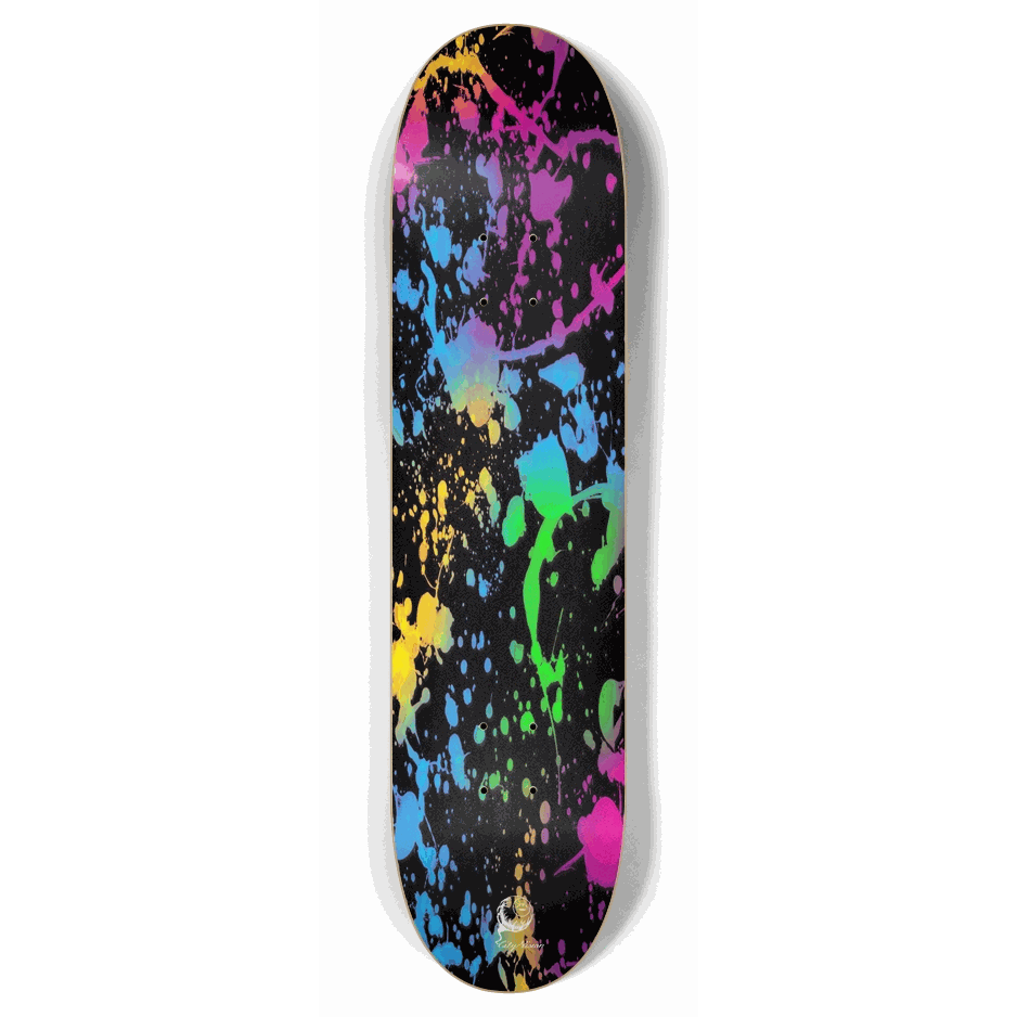 Splatter Paint Black 7.87 City Vision Skateboards