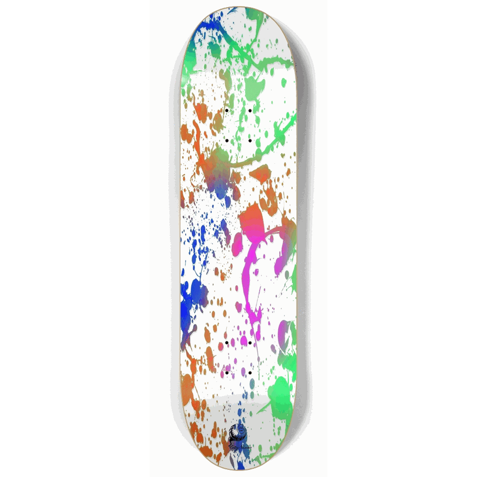 Splatter Paint White 8.25 City Vision Skateboards
