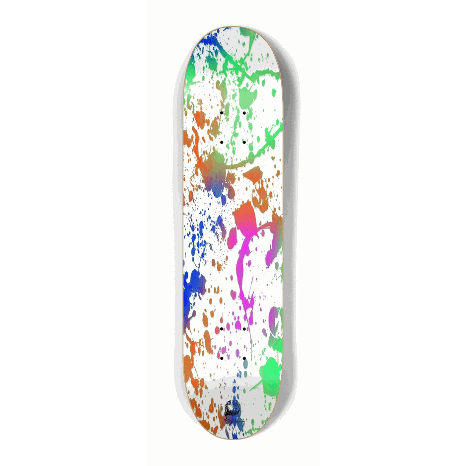 Splatter Paint White Mini 7.25 City Vision Skateboards