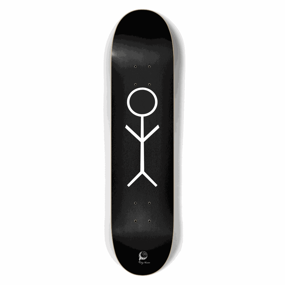Stick Figure Black 7.50 City Vision Skateboards City Vision Skateboards 7.50