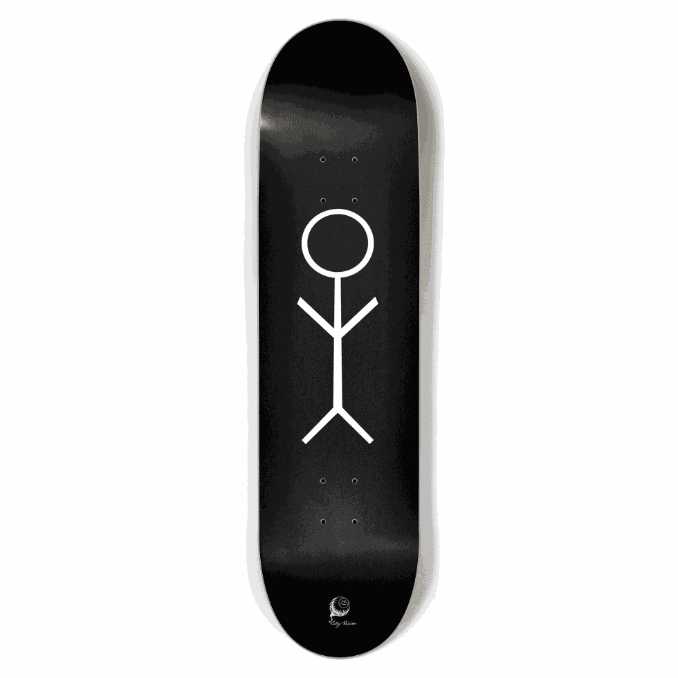 Stick Figure Black 8.50 City Vision Skateboards City Vision Skateboards 8.50