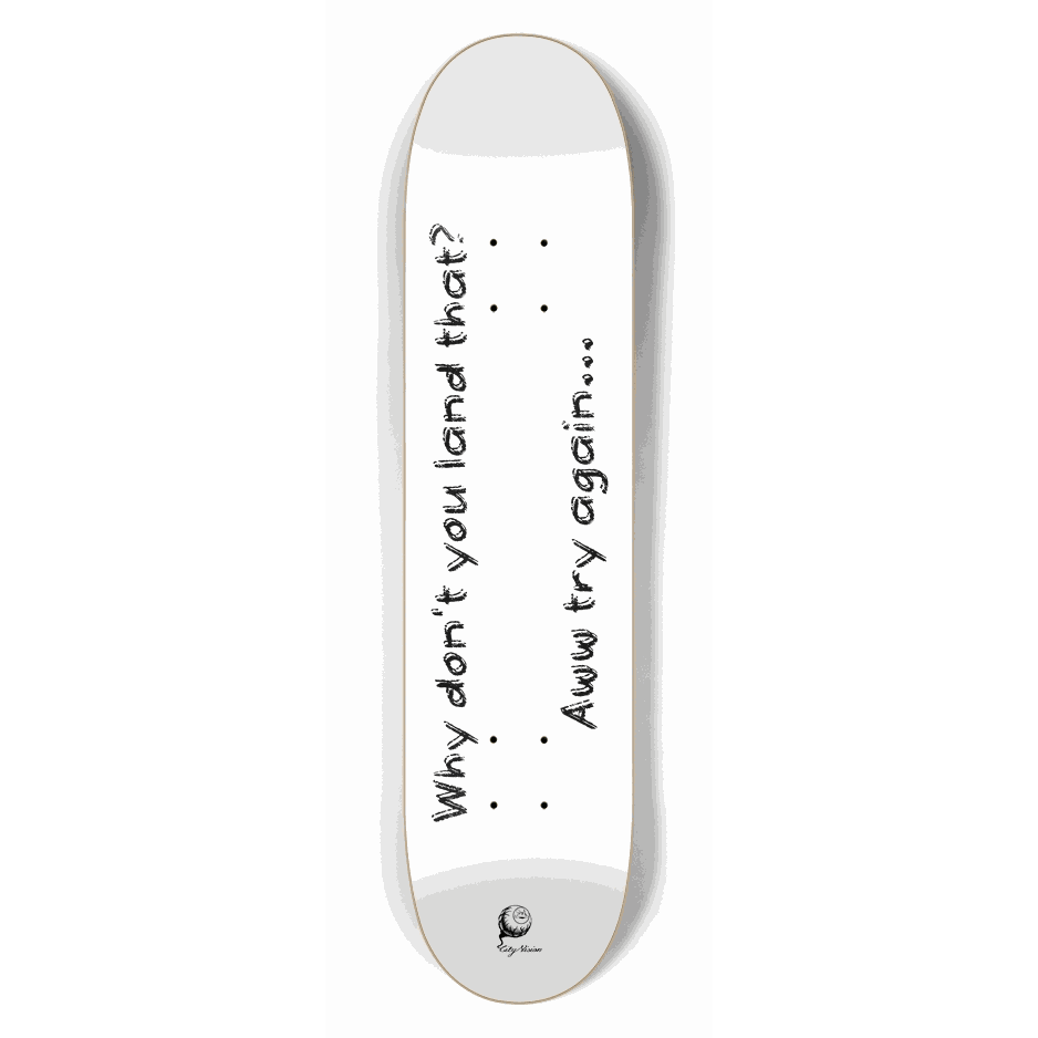 Try Again White 7.50 City Vision Skateboards