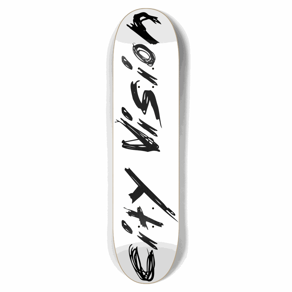 White and Black Name 7.62 City Vision Skateboards City Vision Skateboards 7.62