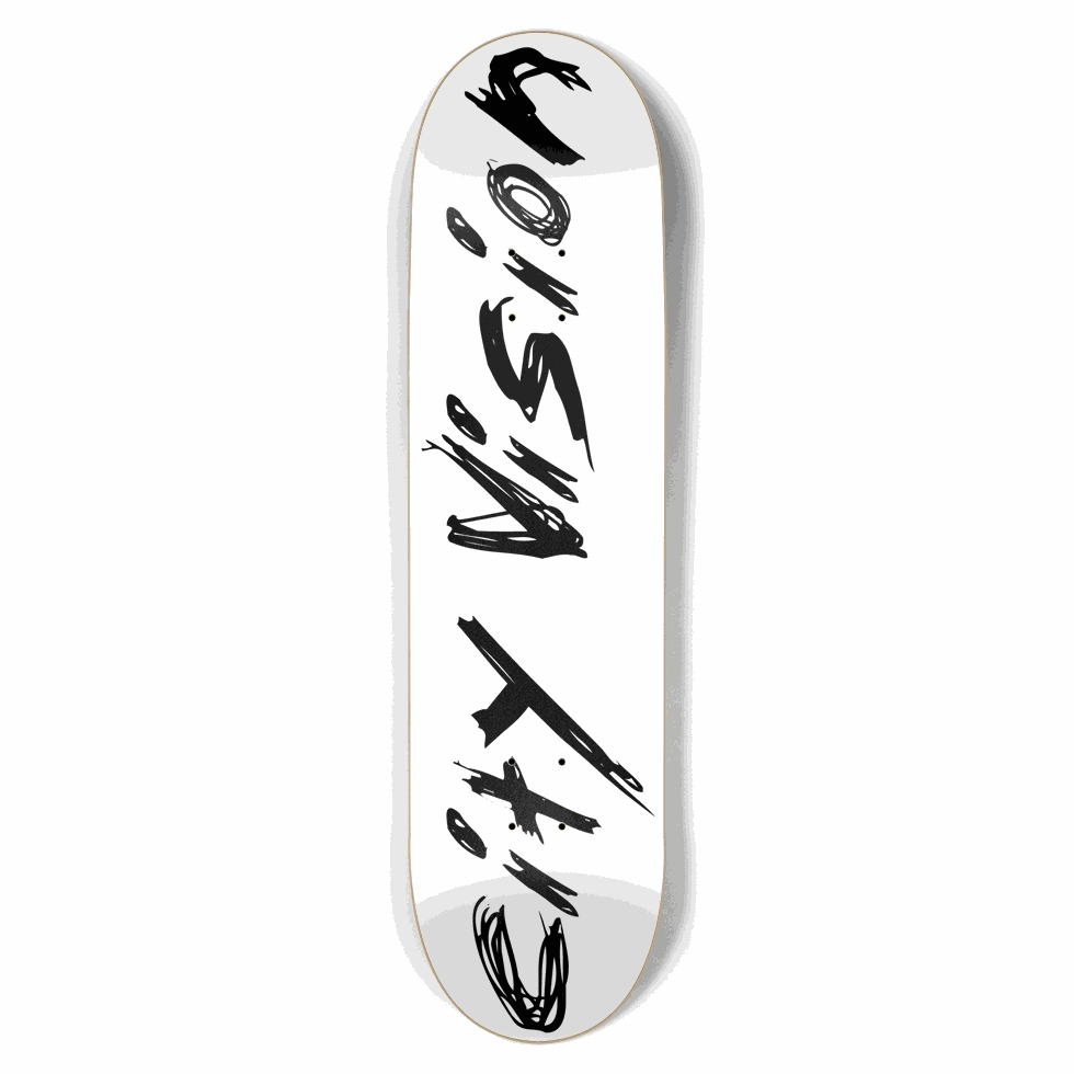 White and Black Name 8.50 City Vision Skateboards City Vision Skateboards 8.50