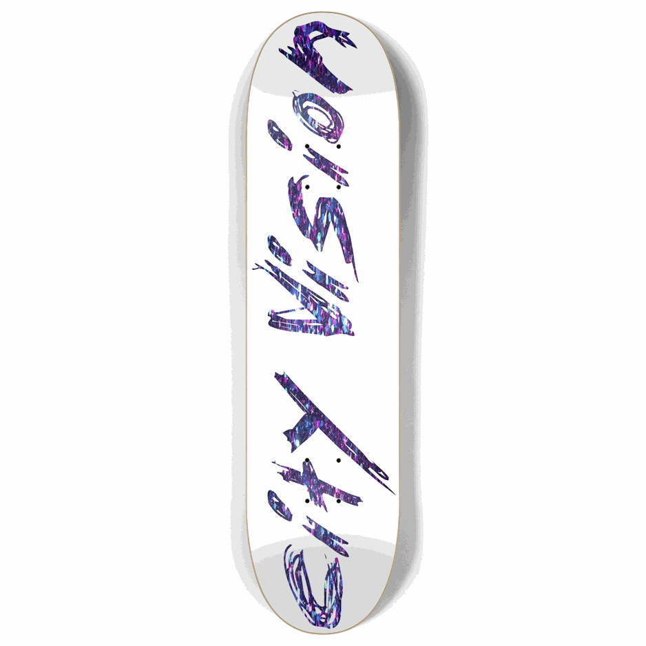 White and Dark Rainbow Glitter Name 8.00 City Vision Skateboards City Vision Skateboards 8.00