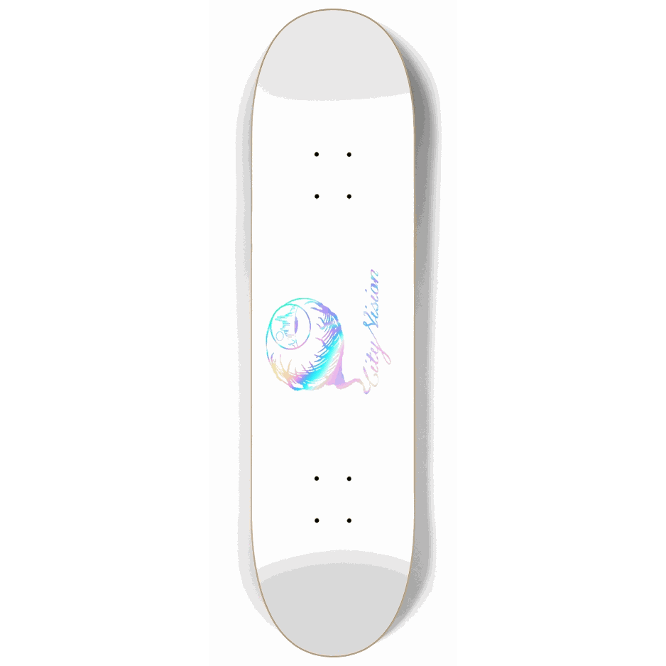 White and Rainbow Logo 8.25 City Vision Skateboards