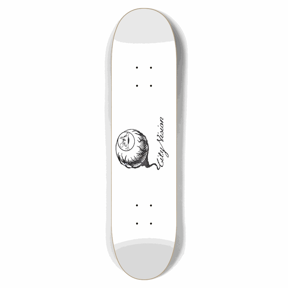 White and Stars Logo 7.62 City Vision Skateboards City Vision Skateboards 7.62