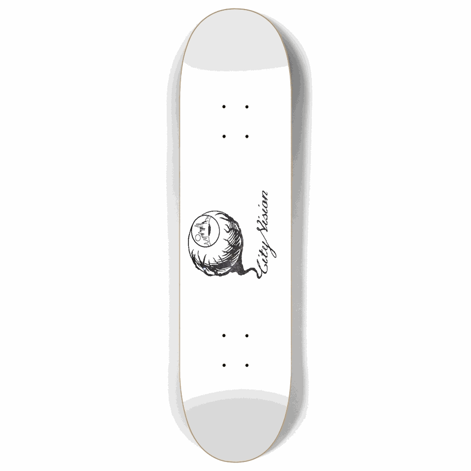 White and Stars Logo 8.00 City Vision Skateboards City Vision Skateboards 8.00