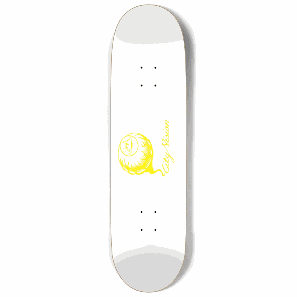 White and Yellow Logo 9.00 City Vision Skateboards City Vision Skateboards 9.00