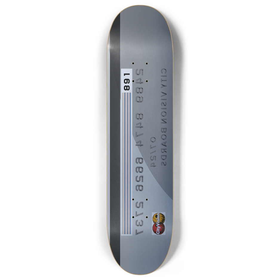 Skateboard - Credit Card 8.00 by City Vision Skateboards (8.00, Double Sided)