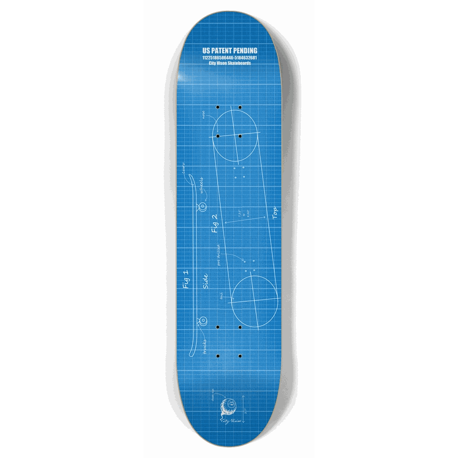 Blue Print 7.87 City Vision Skateboards
