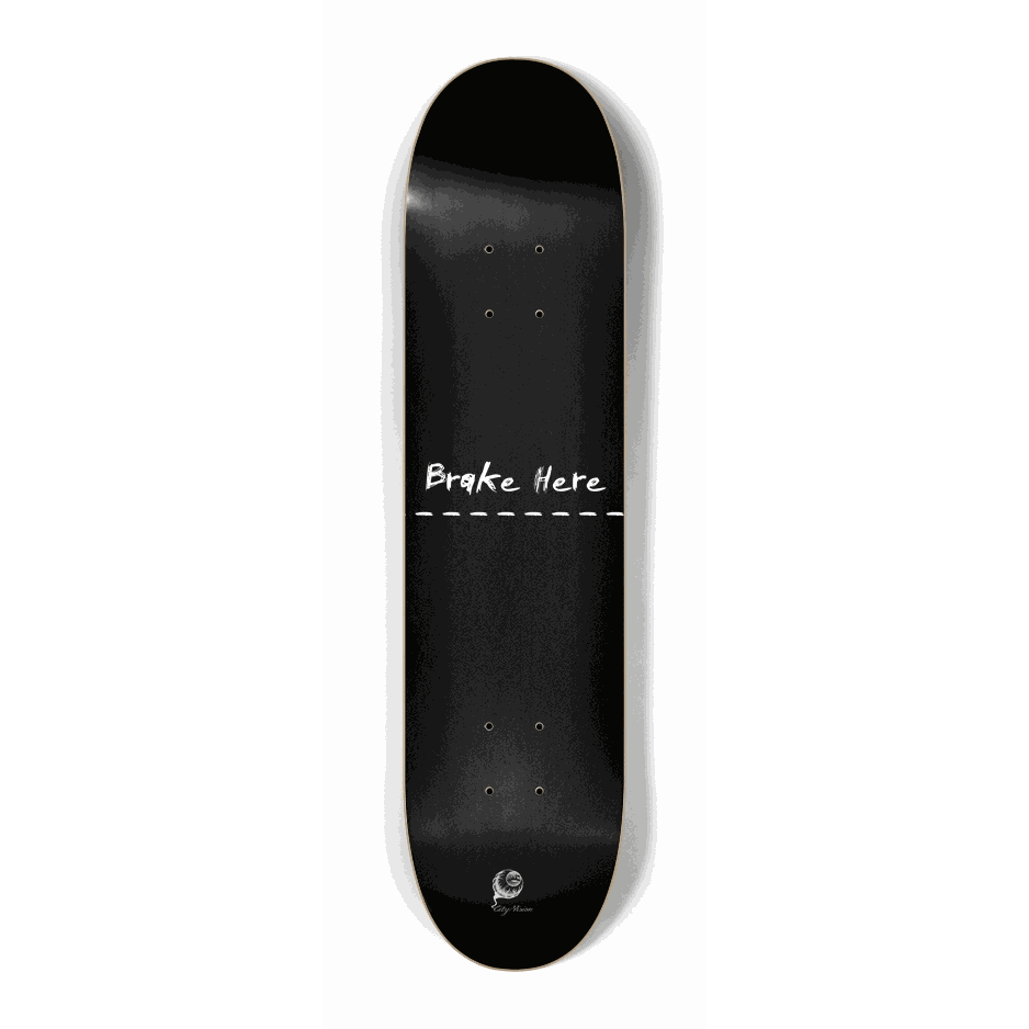 Brake Here Black Mini 7.25 City Vision Skateboards