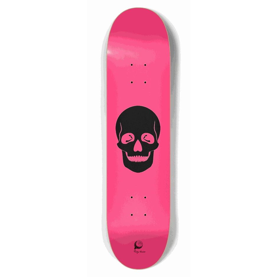 Hot Pink Skull 7.75 City Vision Skateboards