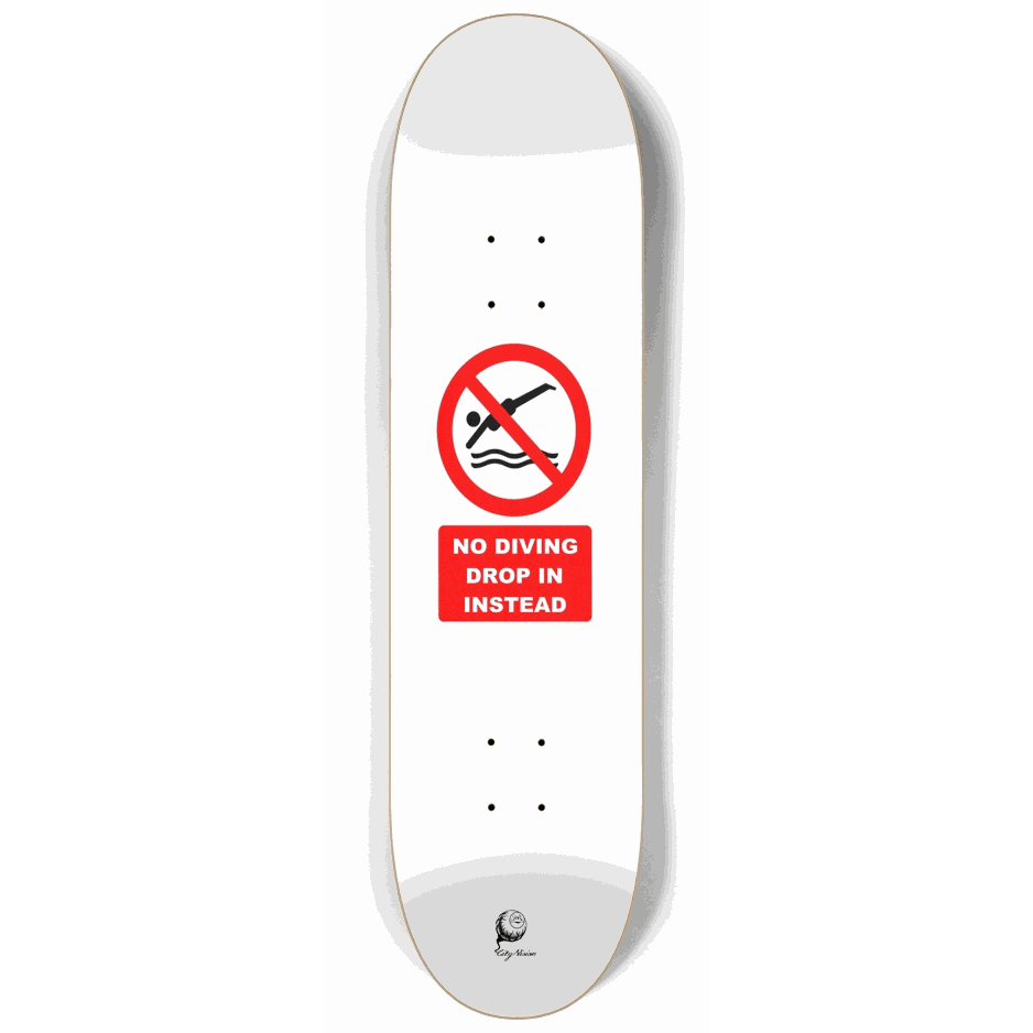No Diving 8.25 City Vision Skateboards