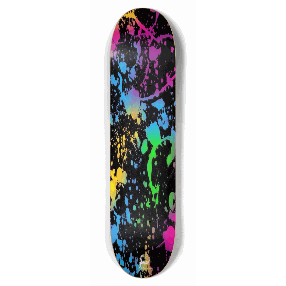 Splatter Paint Black 7.75 City Vision Skateboards