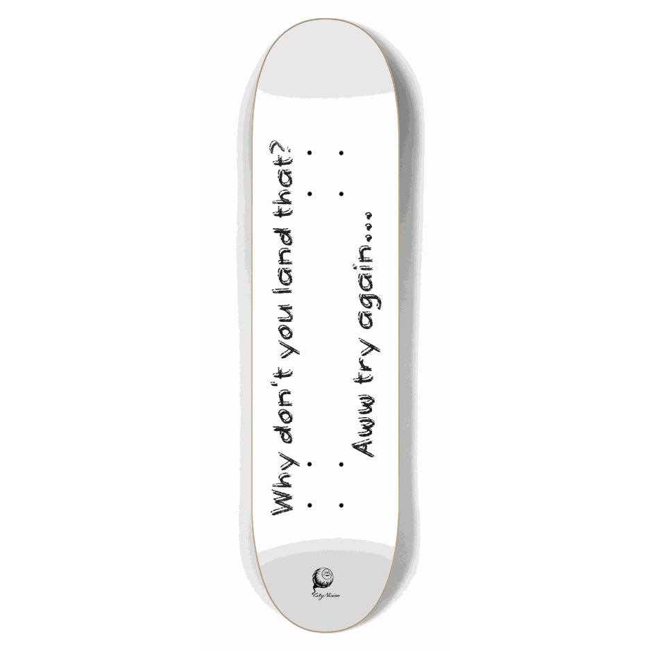 Try Again White 7.62 City Vision Skateboards