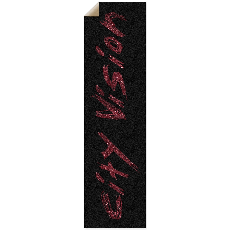 Black & Red Glitter Name Griptape