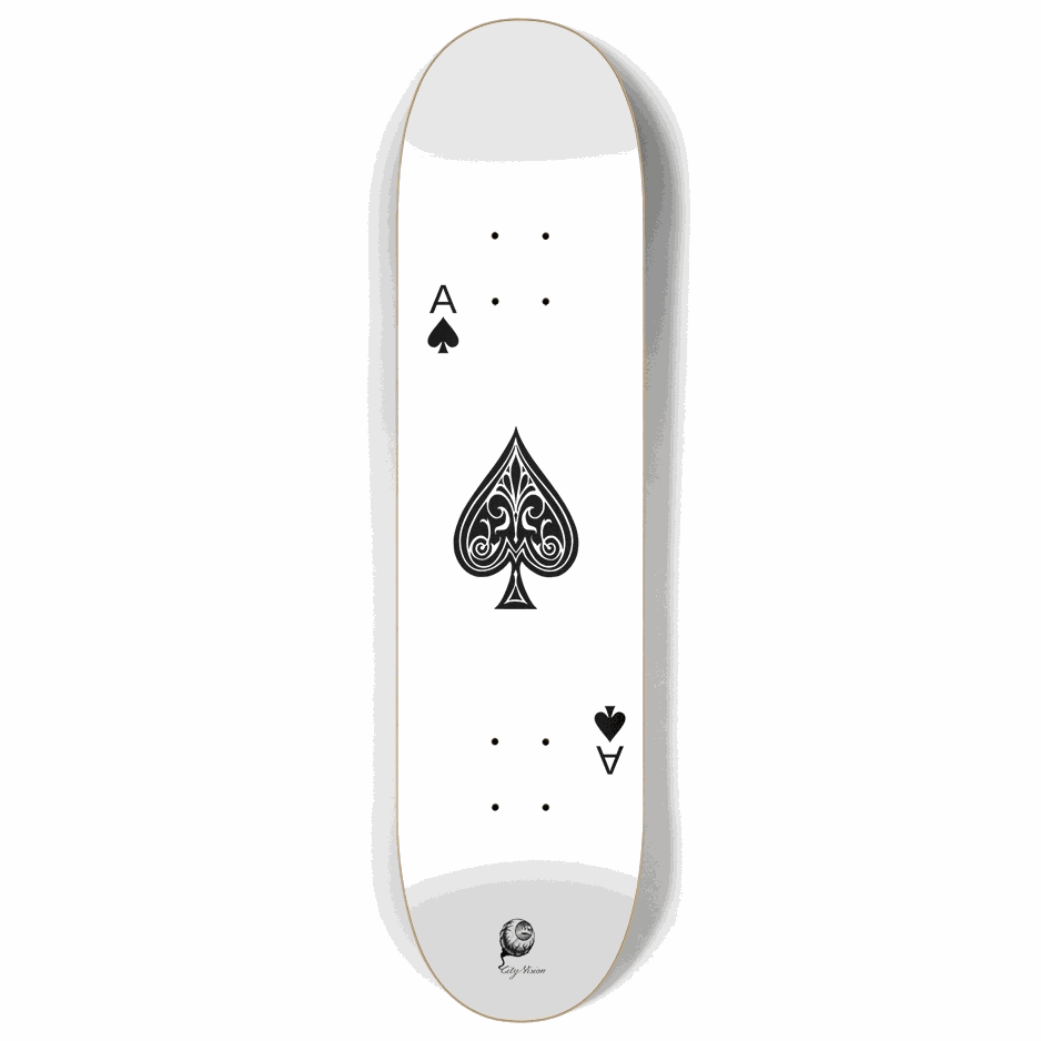 Skateboard - Ace of Spades 8.00 by City Vision Skateboards (8.00)