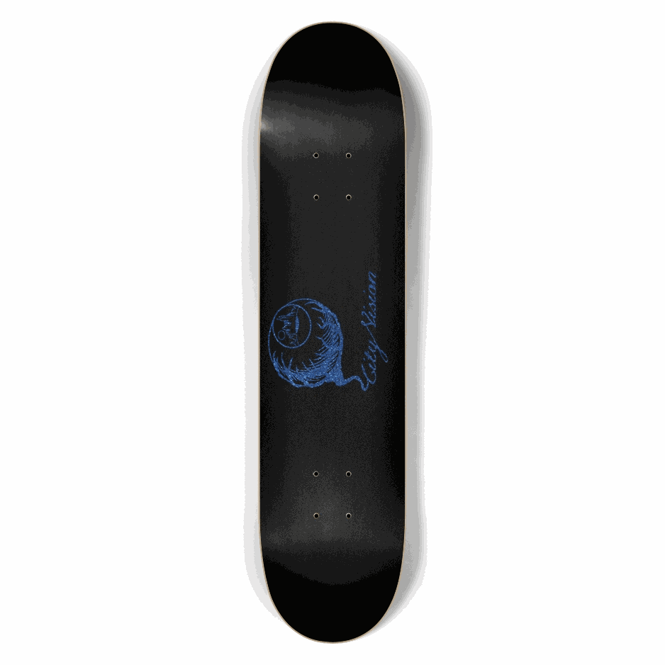 Black and Blue Glitter Logo 7.50 City Vision Skateboards