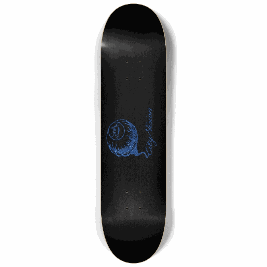 Black and Blue Glitter Logo 8.25 City Vision Skateboards