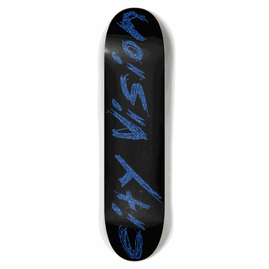 Black and Blue Glitter Name 7.62 City Vision Skateboards