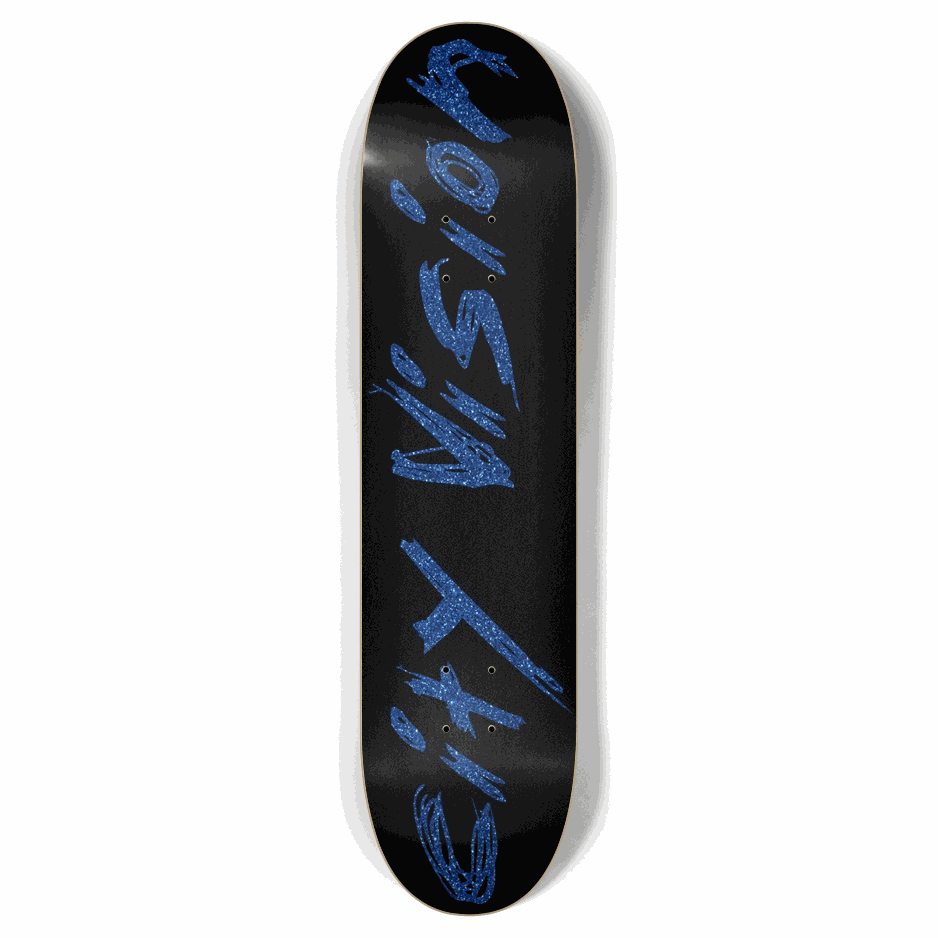 Black and Blue Glitter Name 7.87 City Vision Skateboards
