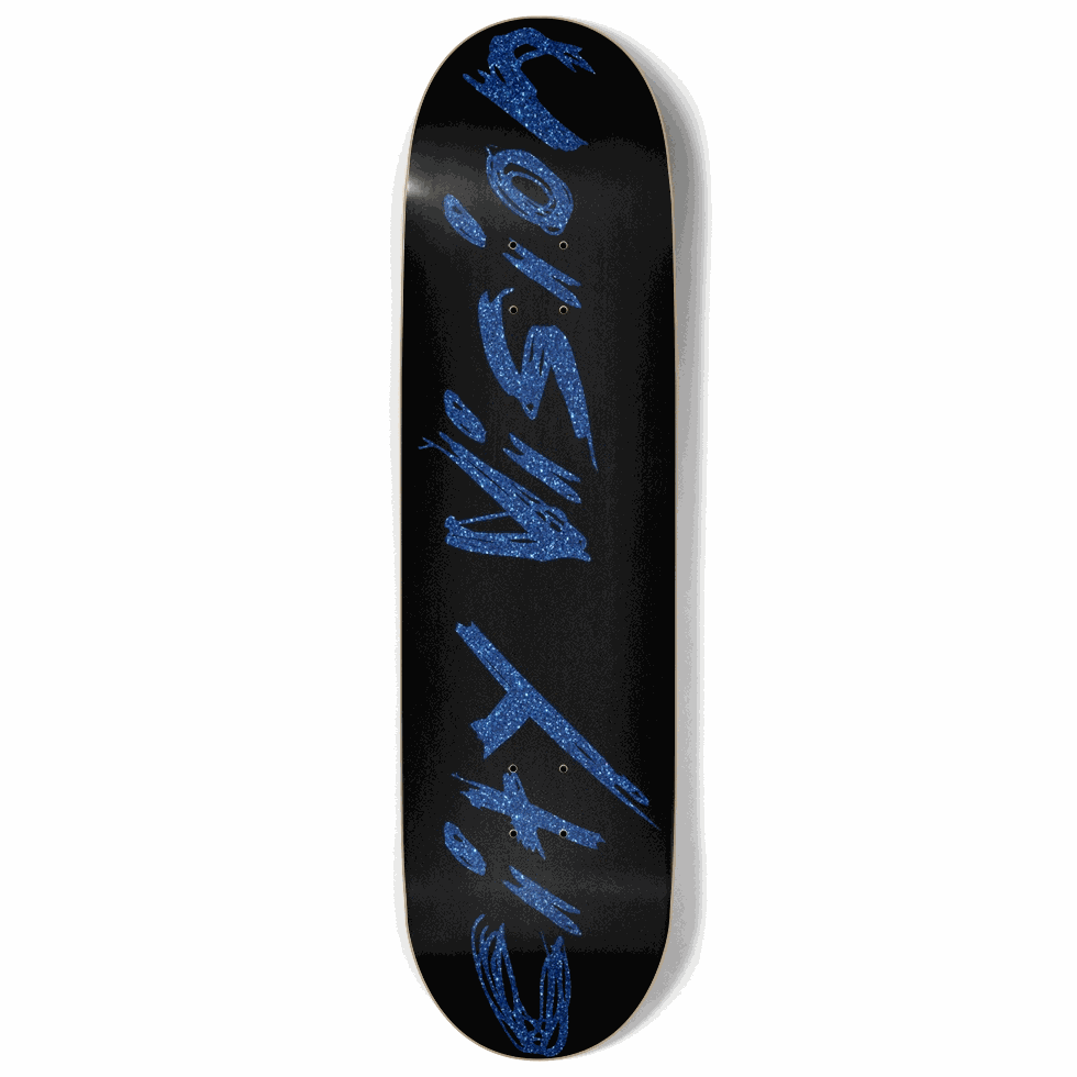 Black and Blue Glitter Name 9.00 City Vision Skateboards