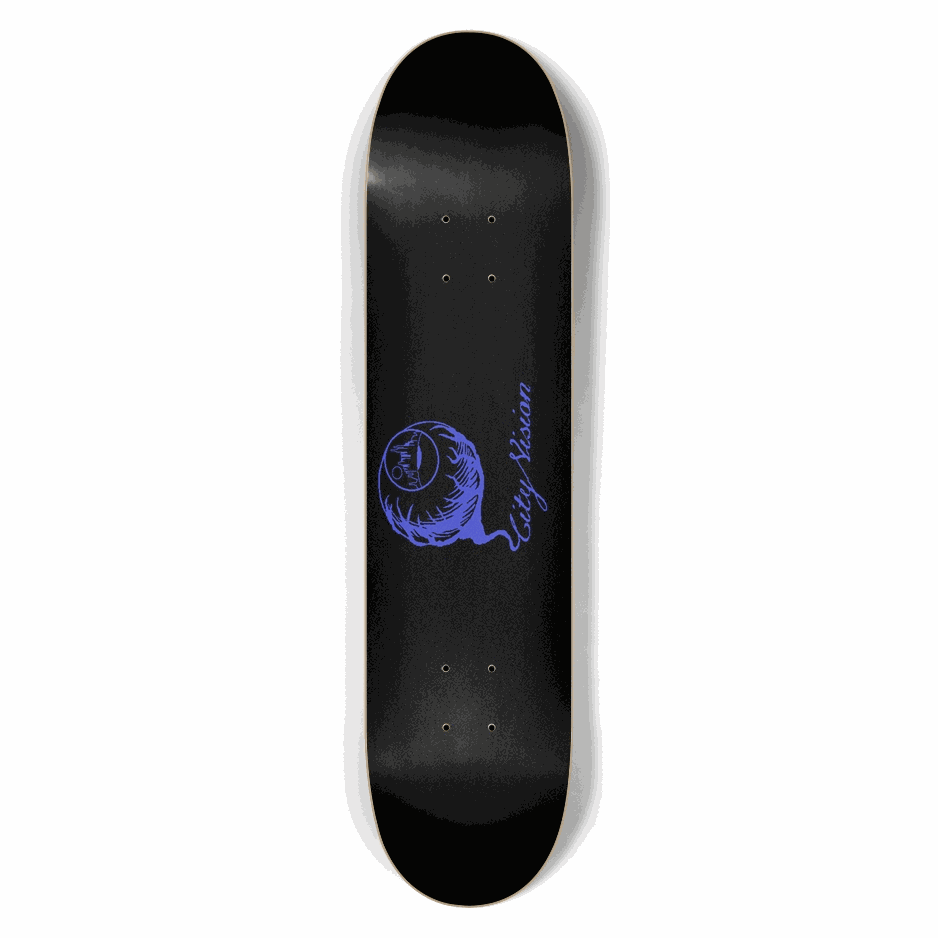 Black and Blue Logo 7.50 City Vision Skateboards