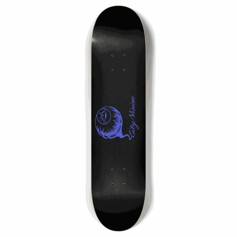 Black and Blue Logo 7.87 City Vision Skateboards