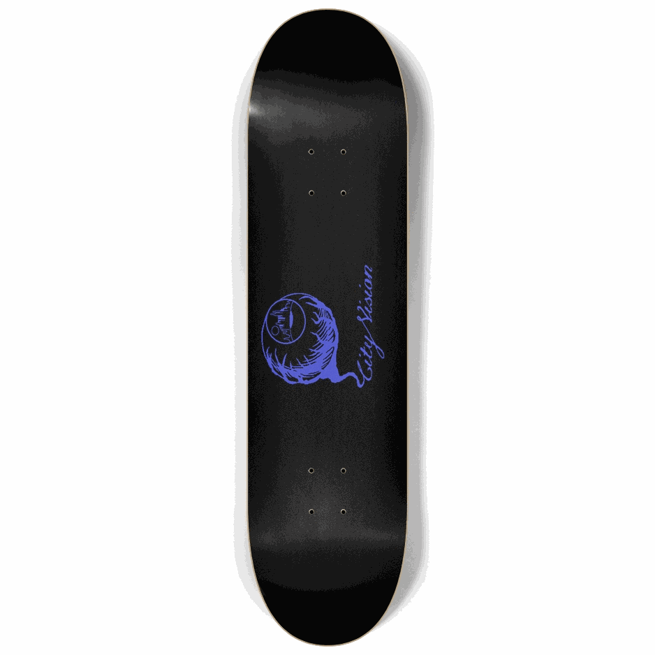 Black and Blue Logo 8.25 City Vision Skateboards