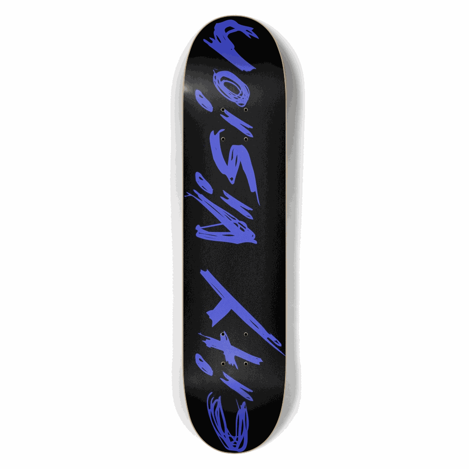 Black and Blue Name 7.50 City Vision Skateboards