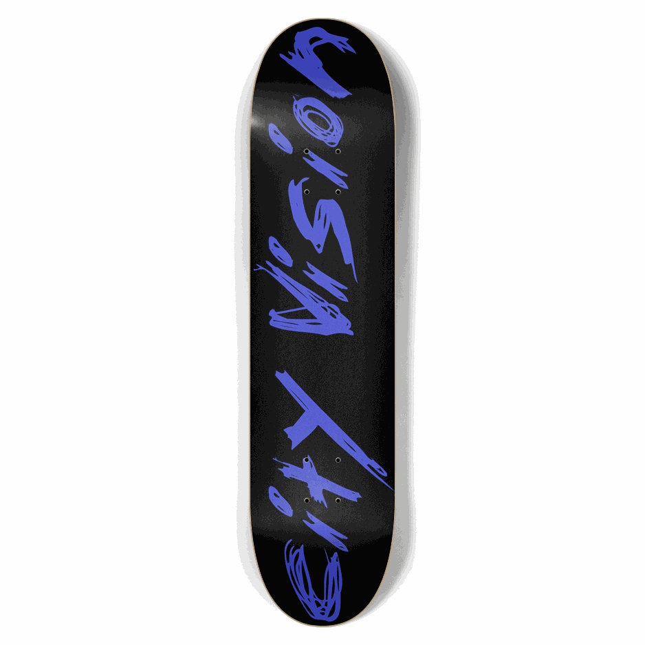 Black and Blue Name 7.62 City Vision Skateboards