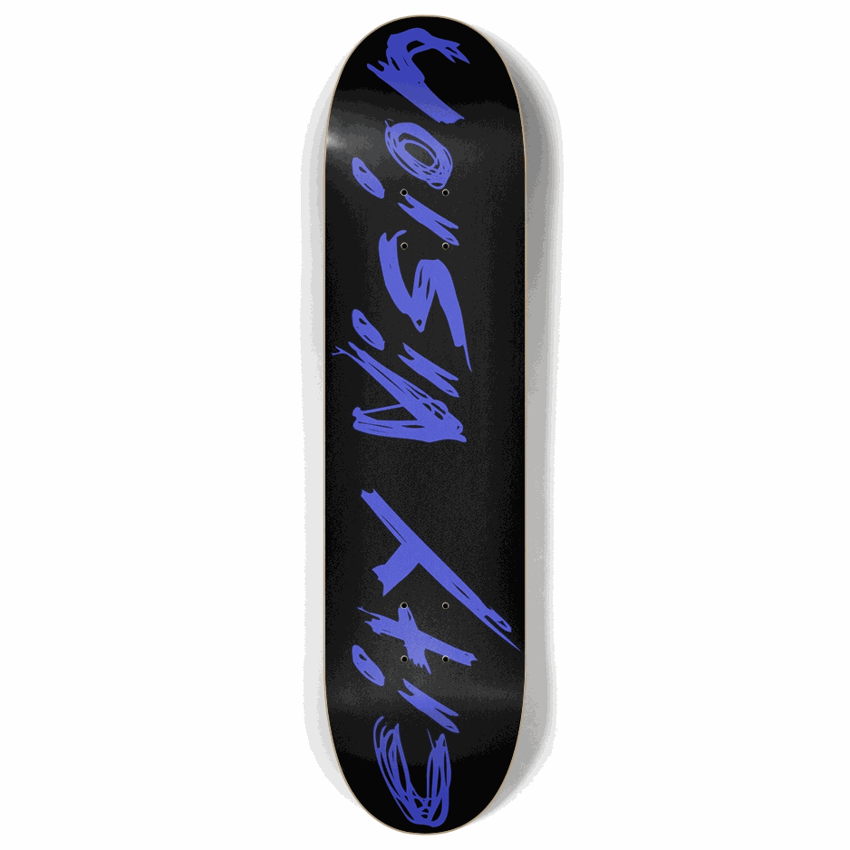 Skateboard - Black and Blue Name 8.00 by City Vision Skateboards (8.00)