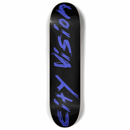 Skateboard - Black and Blue Name 8.00 by City Vision Skateboards (8.00)
