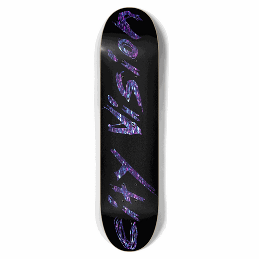 Black and Dark Rainbow Glitter Name 7.62 City Vision Skateboards