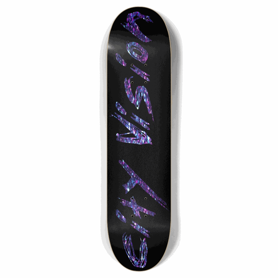 Black and Dark Rainbow Glitter Name 7.87 City Vision Skateboards