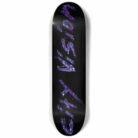 Black and Dark Rainbow Glitter Name 8.25 City Vision Skateboards
