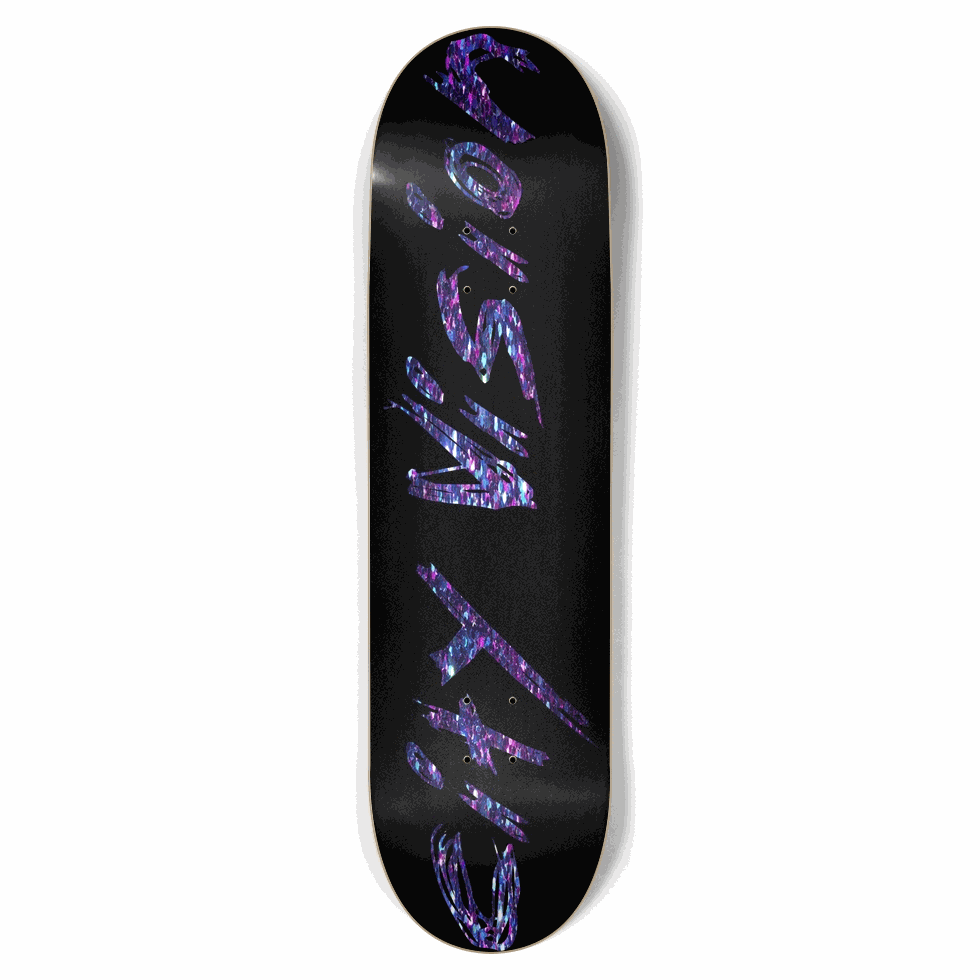 Black and Dark Rainbow Glitter Name 8.75 City Vision Skateboards