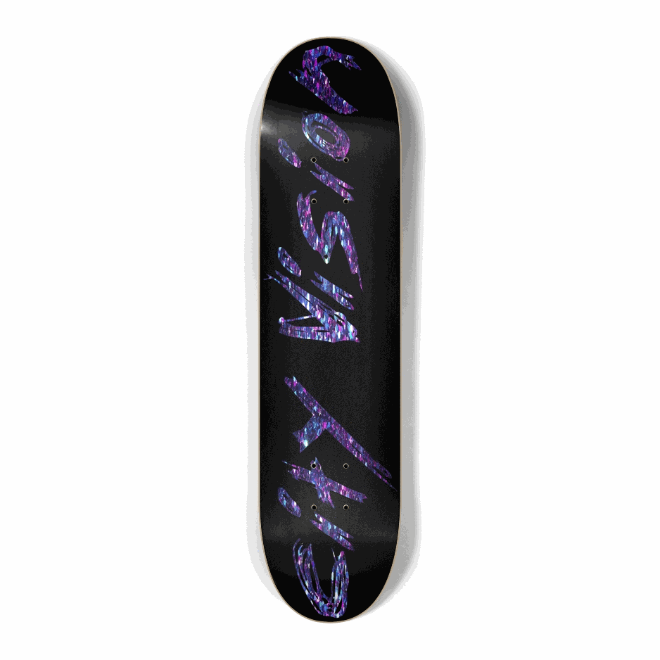 Black and Dark Rainbow Glitter Name Mini 7.25 City Vision Skateboards