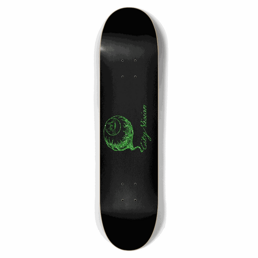 Black and Green Glitter Logo 7.62 City Vision Skateboards