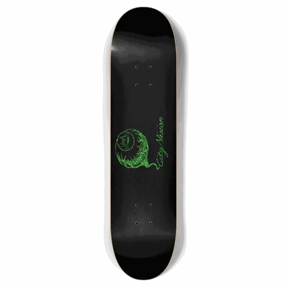 Black and Green Glitter Logo 7.87 City Vision Skateboards