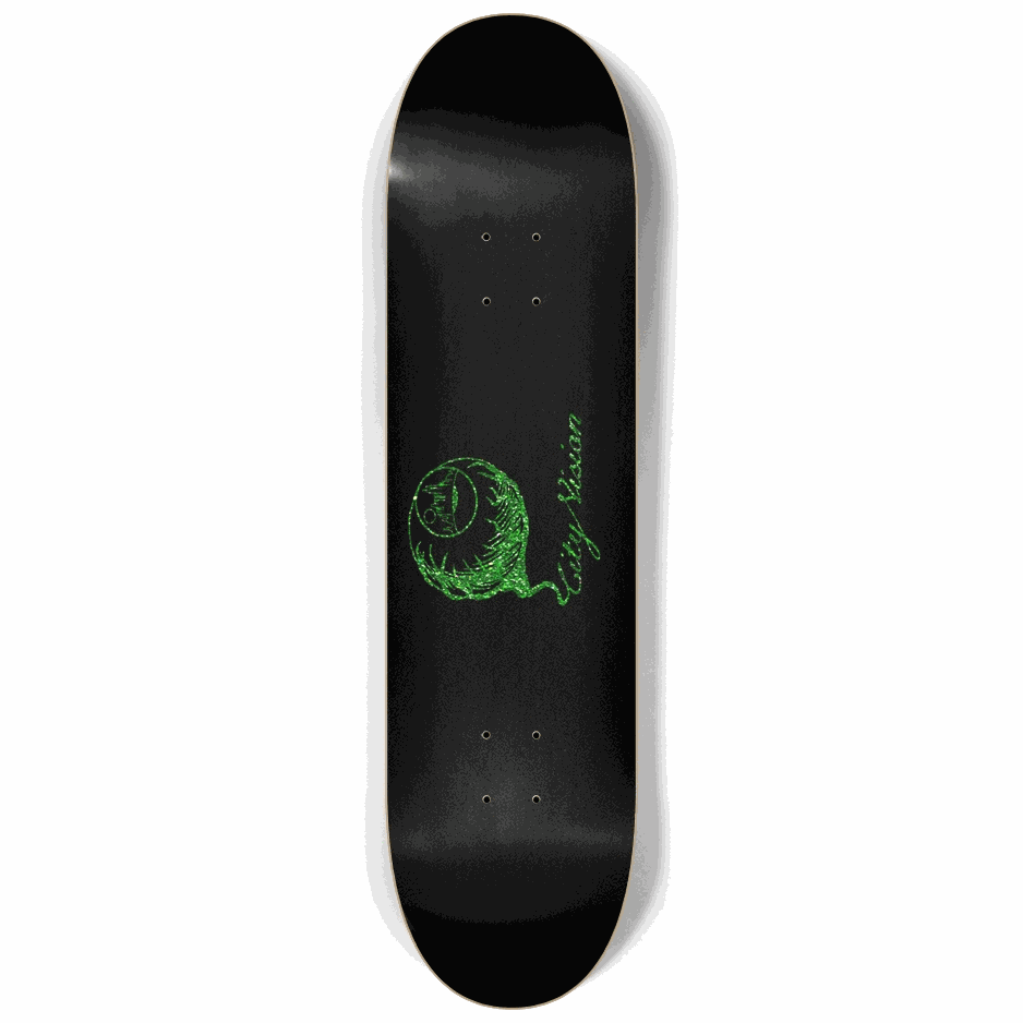 Black and Green Glitter Logo 8.25 City Vision Skateboards