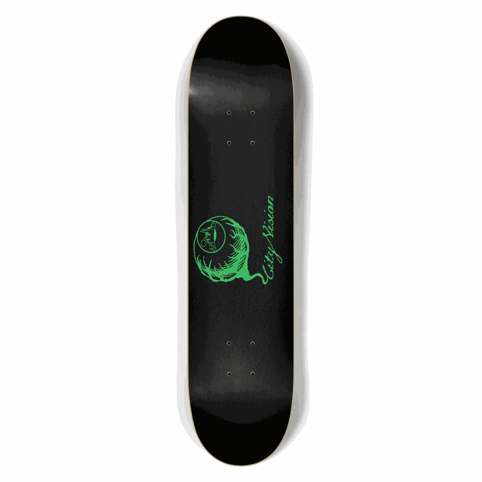 Black and Green Logo 7.50 City Vision Skateboards