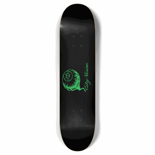 Black and Green Logo 7.87 City Vision Skateboards