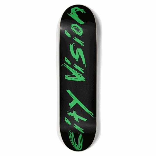 Black and Green Name 8.50 City Vision Skateboards