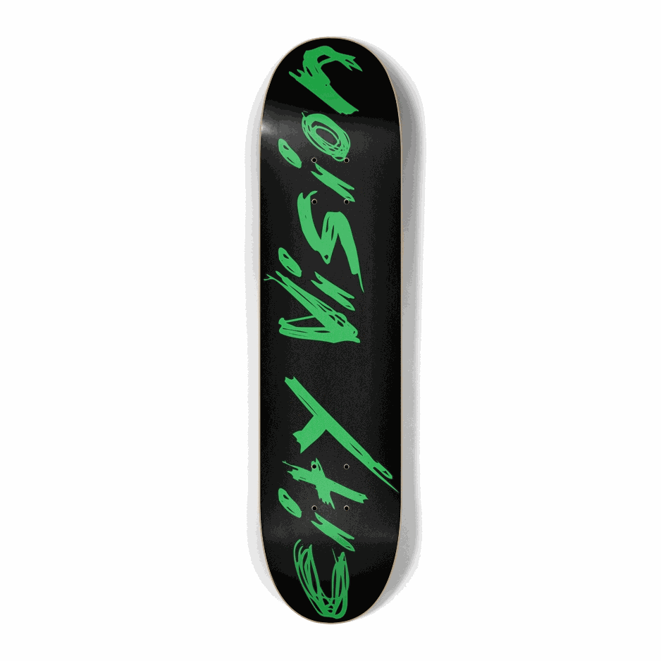 Black and Green Name Mini 7.25 City Vision Skateboards