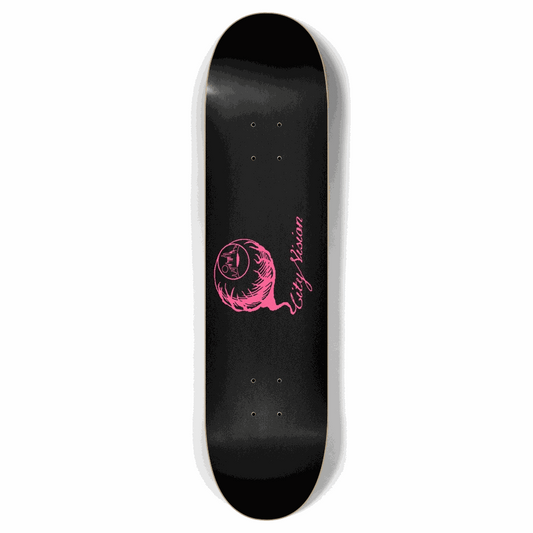 Black and Hot Pink Logo 7.87 City Vision Skateboards