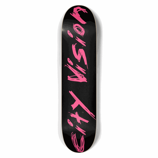 Black and Hot Pink Name 7.50 City Vision Skateboards