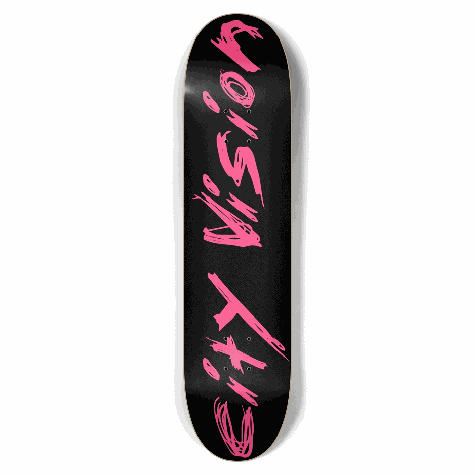 Black and Hot Pink Name 7.62 City Vision Skateboards