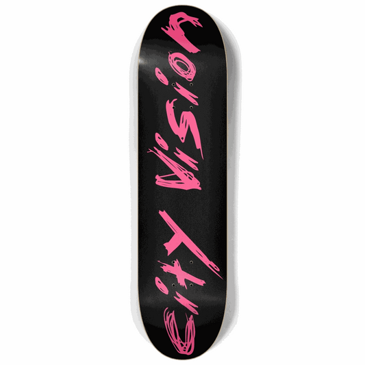 Black and Hot Pink Name 8.25 City Vision Skateboards